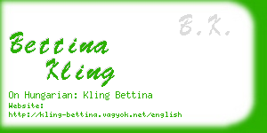 bettina kling business card
